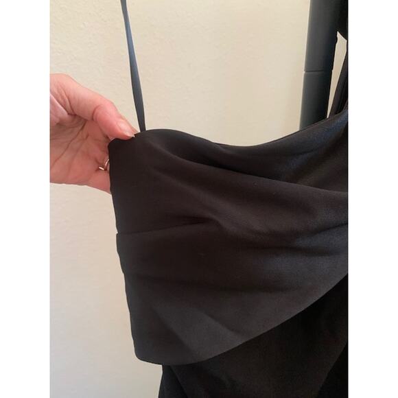 Betsy & Adam-Off Shoulder-Formal Evening Gown-Satin Finish-Black-NWT-Women's 12 - Picture 7 of 10